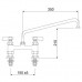 Baterie cu doi robineti si alimentare dubla Ø16 L=350mm A=210mm #549844 